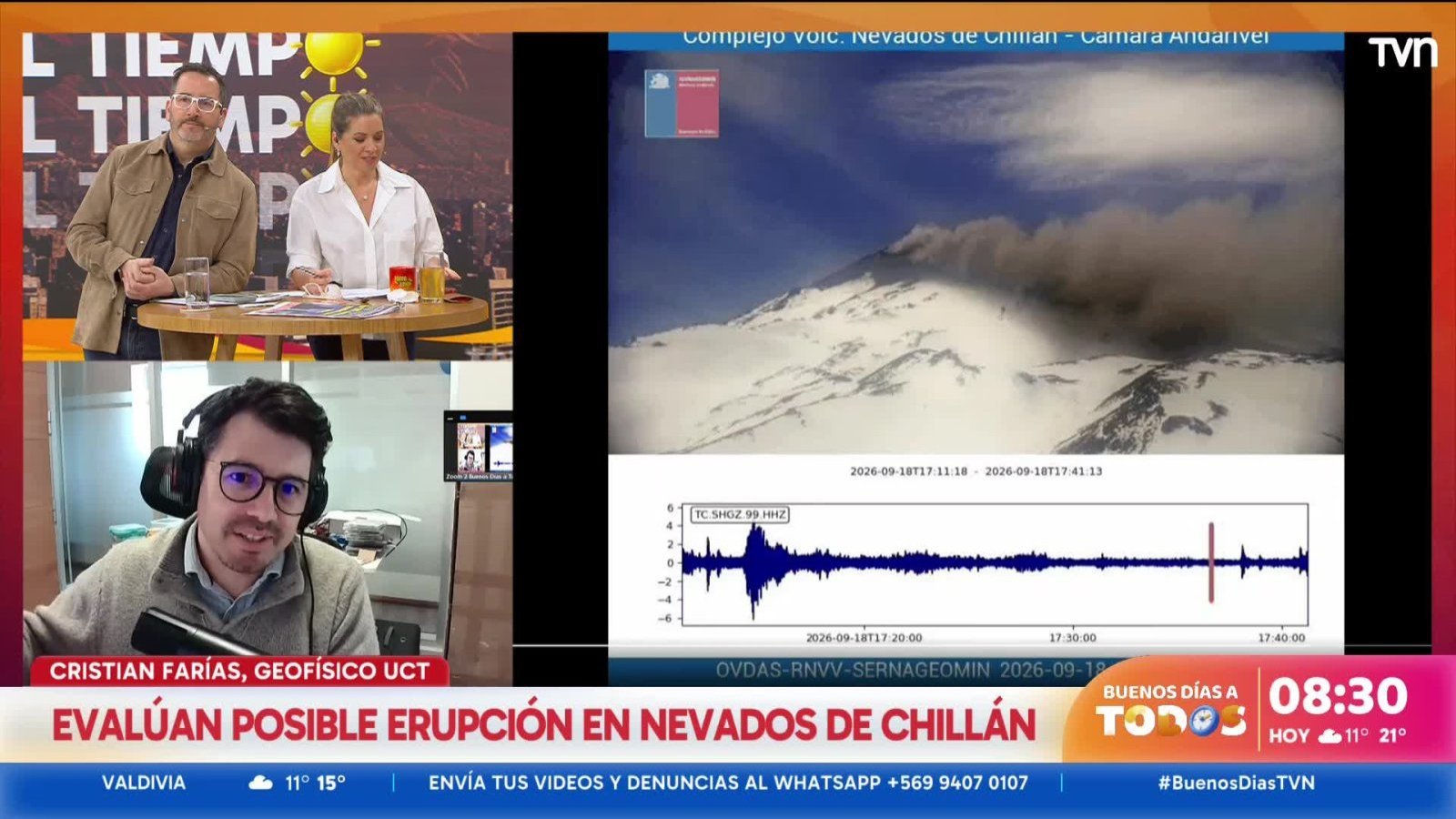 <p>Evalúan posible erupción en Nevados de Chillán</p>

