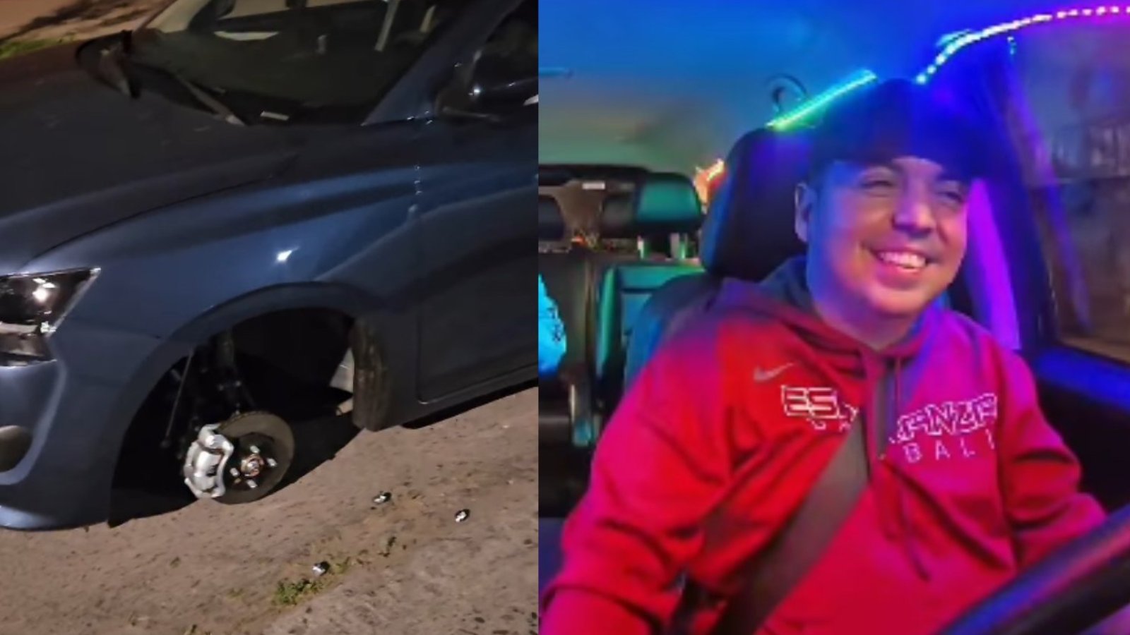 "No es publicidad": Influencer sufre el robo de las ruedas de su auto y es "rescatado" por sus seguidores
