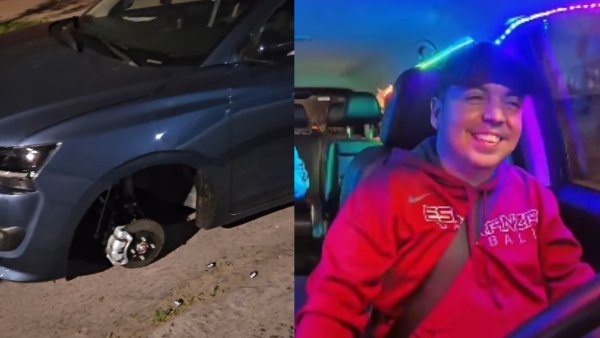 "No es publicidad": Influencer sufre el robo de las ruedas de su auto y es "rescatado" por sus seguidores