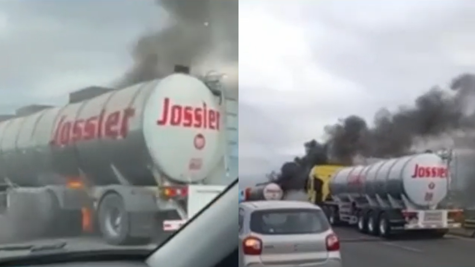 <p>Camión se incendia mientras transportaba vino en la autopista General Velásquez</p>

