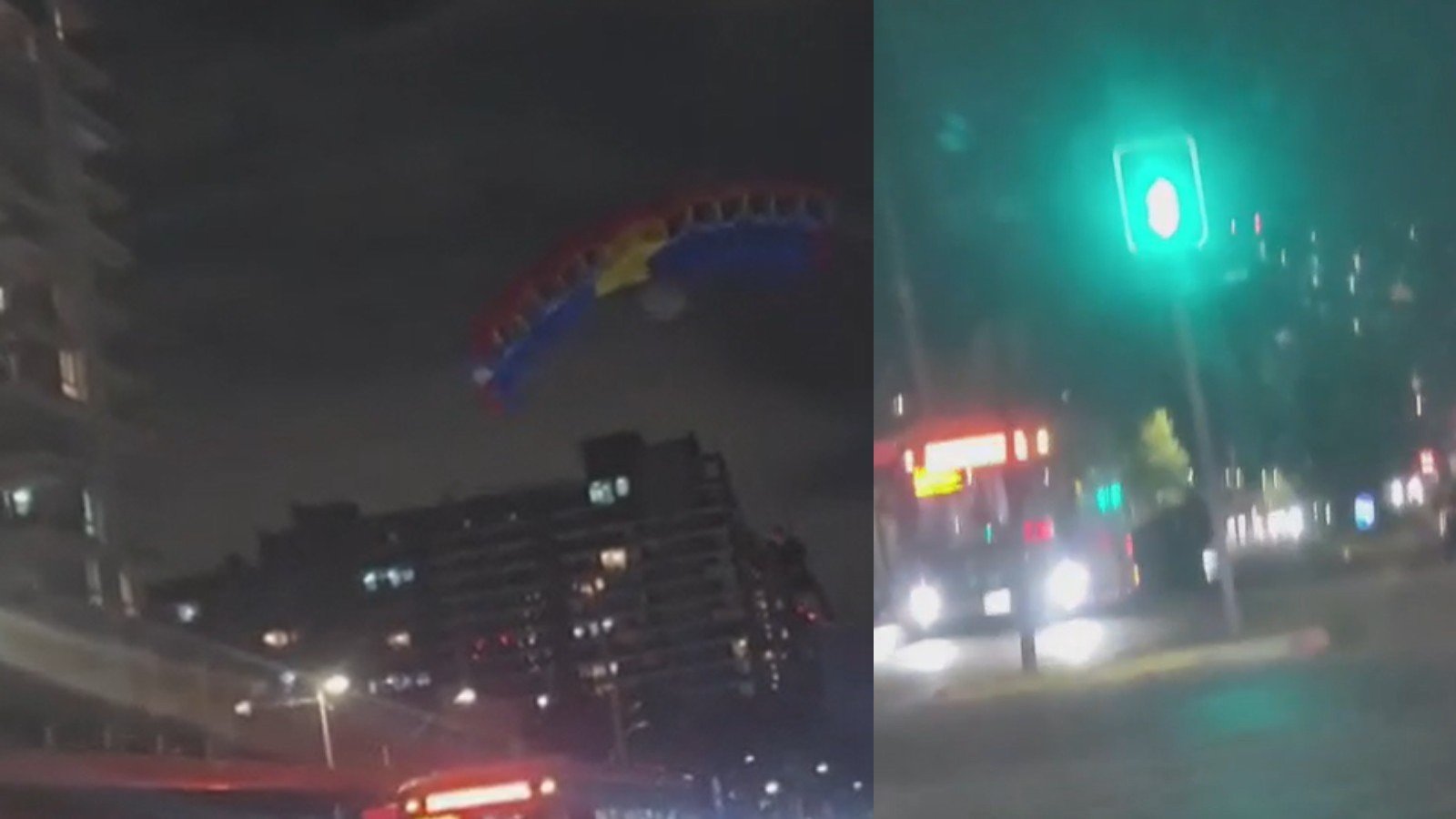 Mientras tanto en Chile: Paracaidistas aterrizaron en plena Vicuña Mackenna
