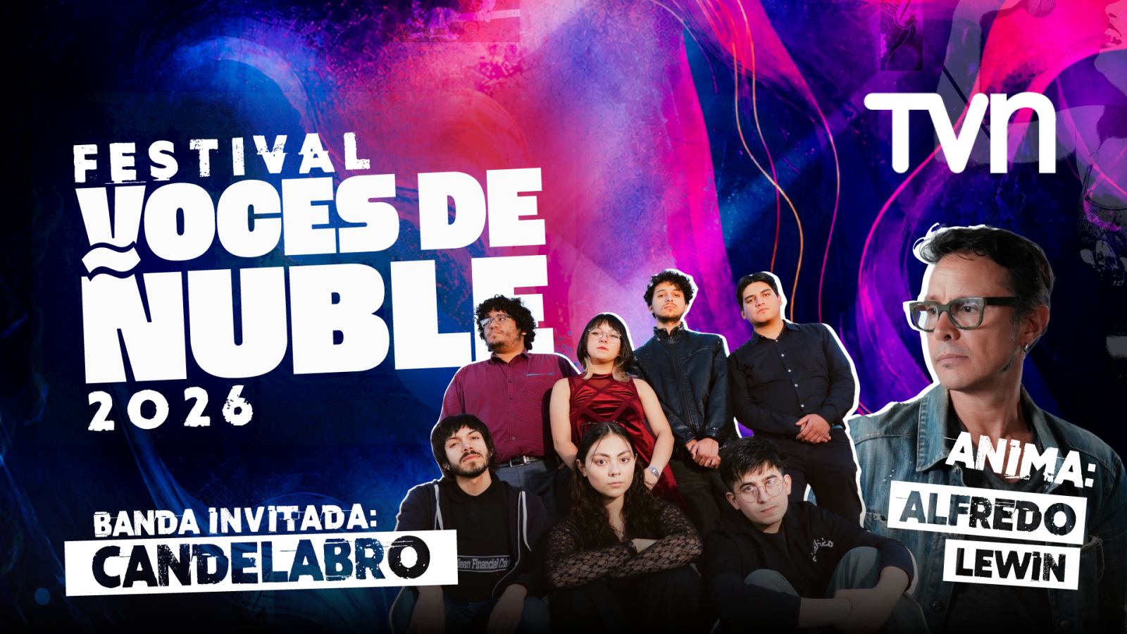 Conduce Alfredo Lewin y cierra Candelabro: TVN transmitirá en vivo el Festival Voces de Ñuble este 3 de octubre
