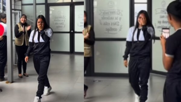 Ganó medalla de plata para Chile y así fue recibida en su colegio