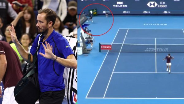 Enfrentaba a Djokovic: La imagen por la que Medvedev fue descalificado