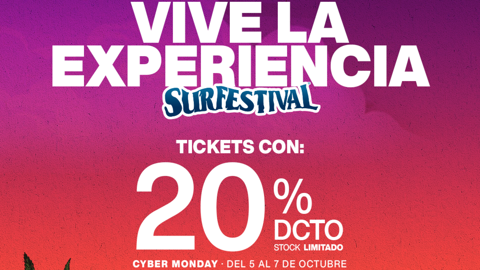 Cyber: Aprovecha el 20% de descuento exclusivo de TVN para el Surfestival 2027
