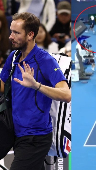 Enfrentaba a Djokovic: La imagen por la que Medvedev fue descalificado