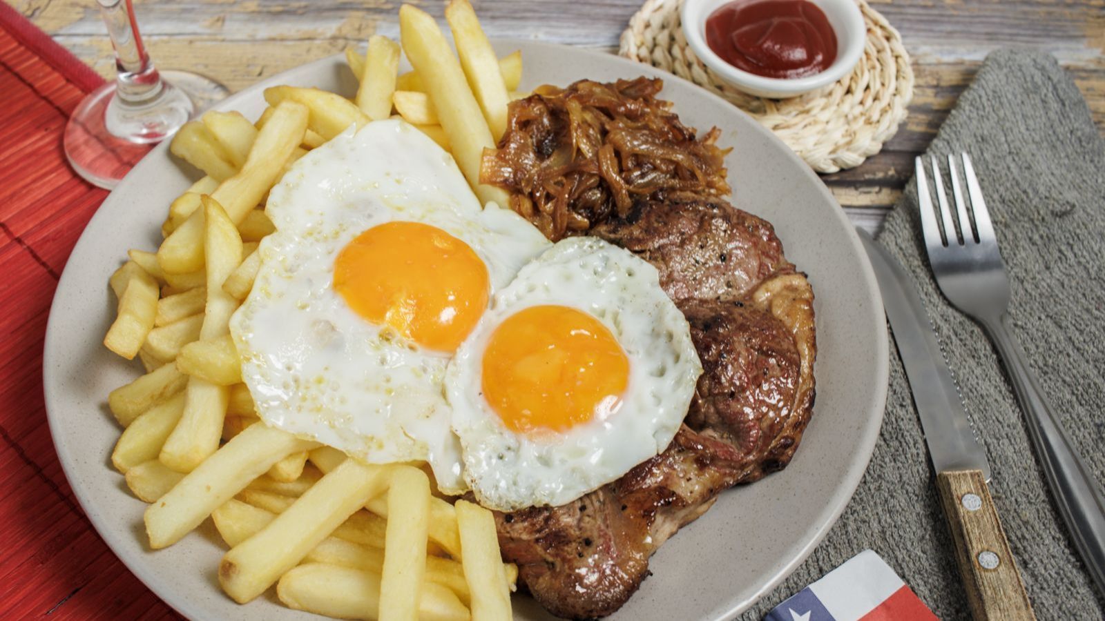 Bistec a lo pobre
