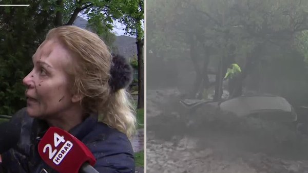 Vecina rescatada en Las Condes: "Sentimos una ola de mar y un estruendo de autos y micros arrastrados por el barro"