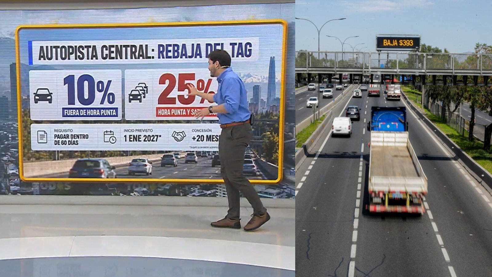 Rebaja del TAG en Autopista Central: Quiénes podrán acceder y qué condiciones tiene el anuncio
