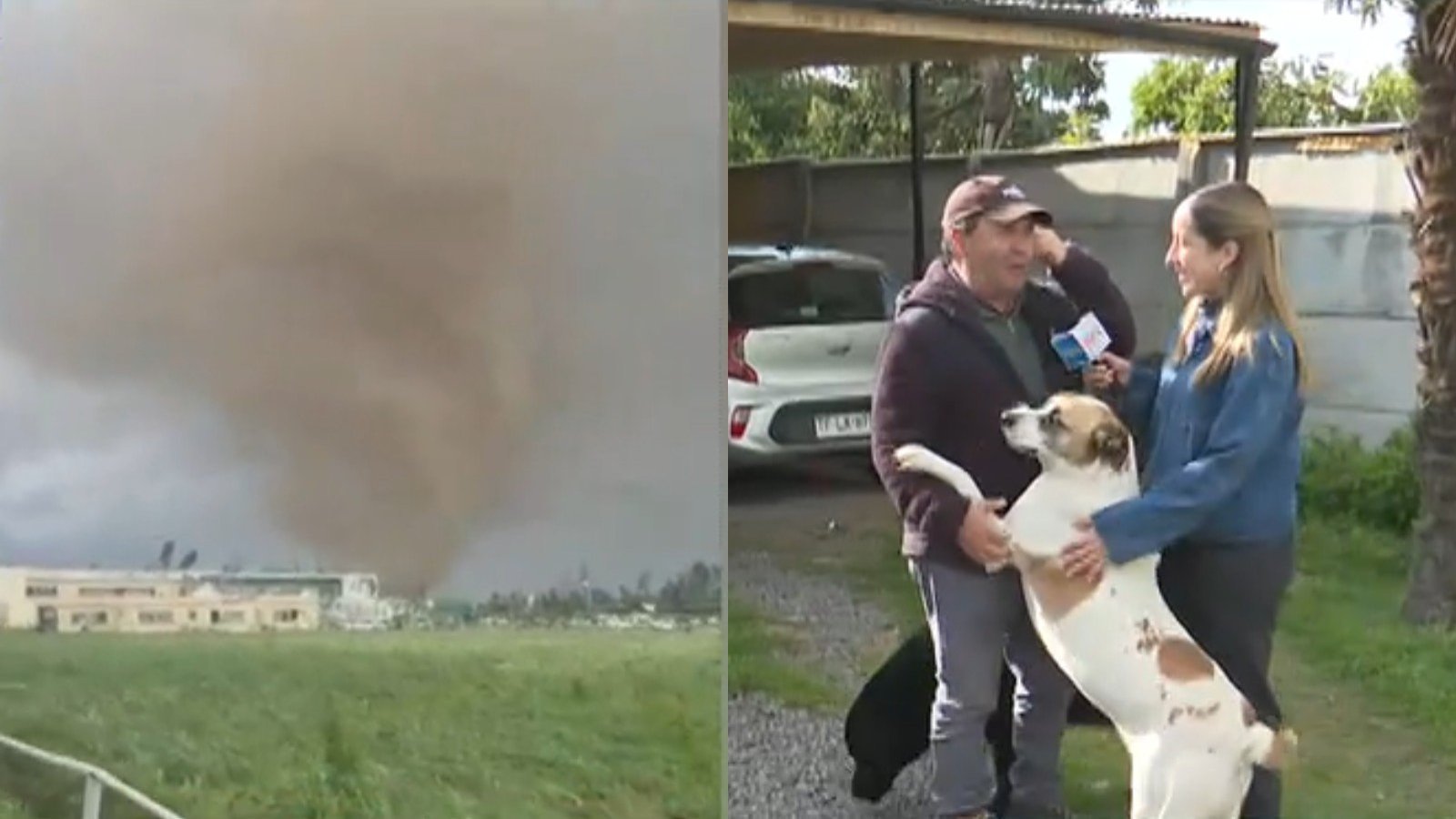 Fue por sus mascotas y el tornado lo arrastró: "Mi gatita salió volando"
