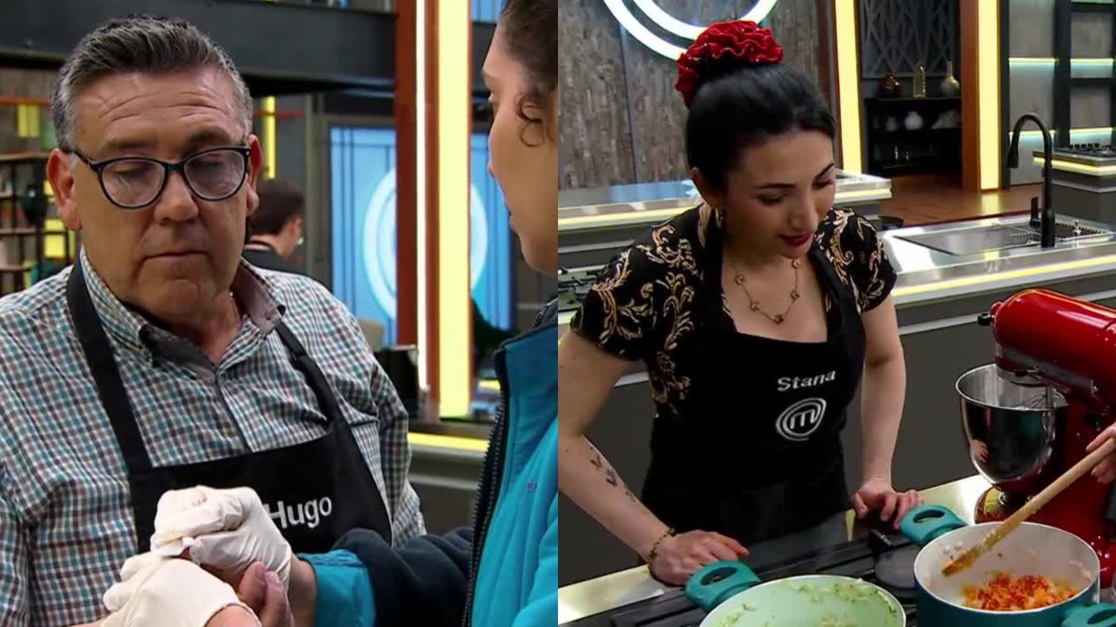 Hugo se cortó y Stana hizo mal el sofrito: Los nervios pasan la cuenta en la prueba de eliminación
